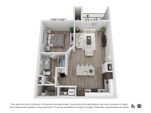 One Bedroom Floorplan